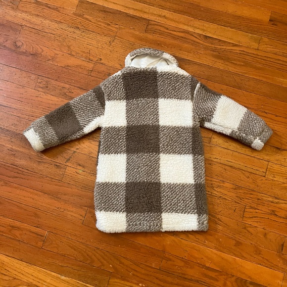 Shein Kids Plaid Flannel Lightweight Brown Jacket with Pockets Size 5Y - Picture 5 of 7